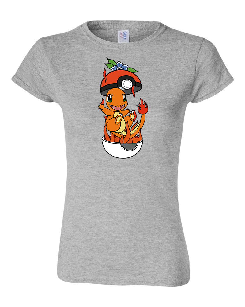 pokemon charmander Sportszürke Női Póló