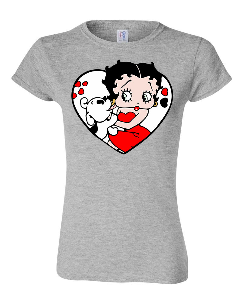 betty boop Sportszürke Női Póló