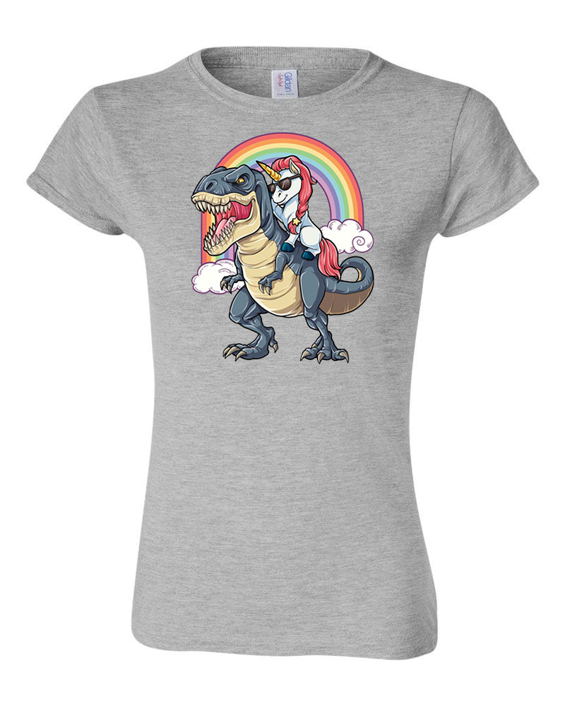 unikornis t-rex Sportszürke Női Póló