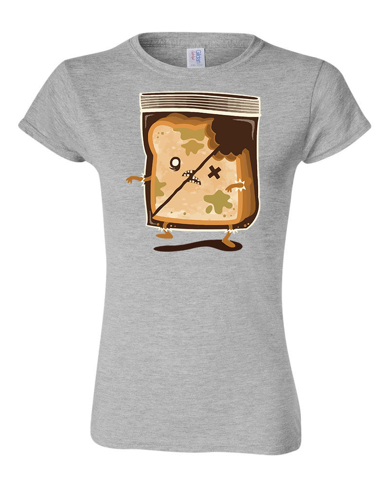 walking bread kenyér zombi humor Sportszürke Női Póló