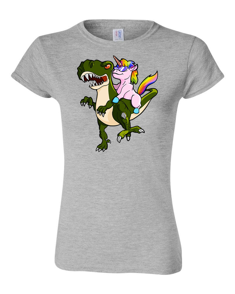 unikornis t-rex Sportszürke Női Póló