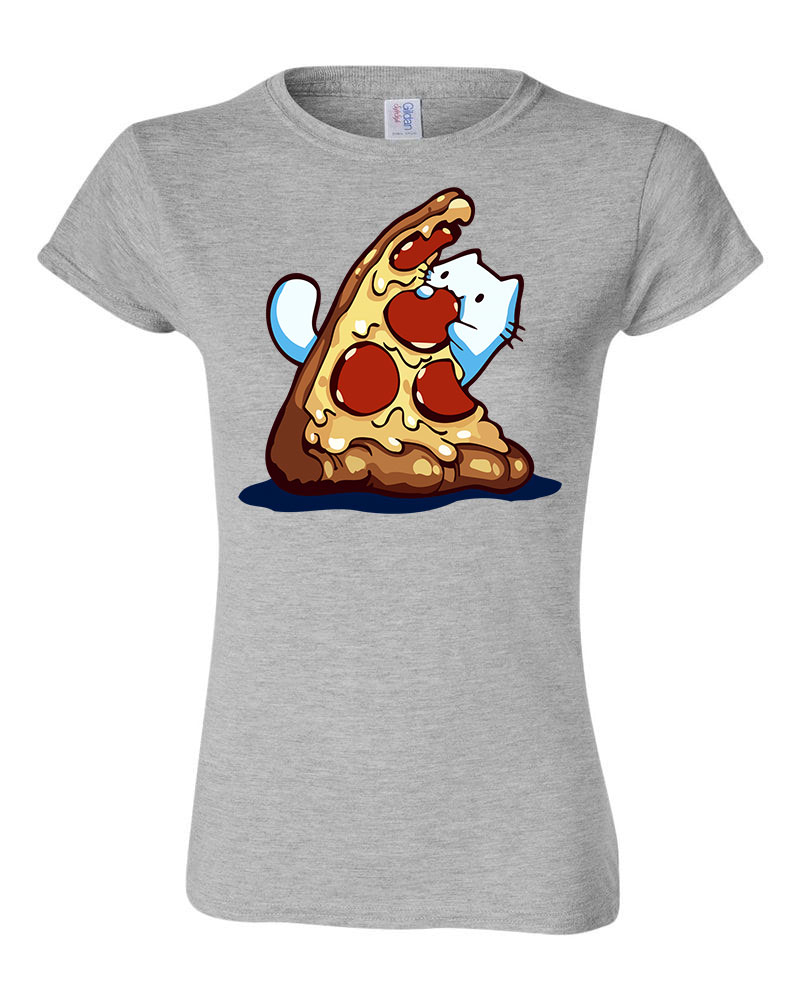 pizza szerető macska Sportszürke Női Póló