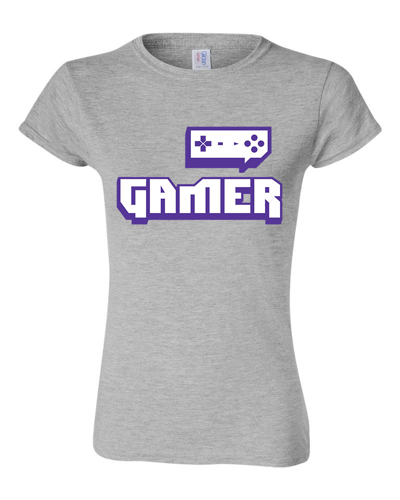 twitch gamer Sportszürke Női Póló