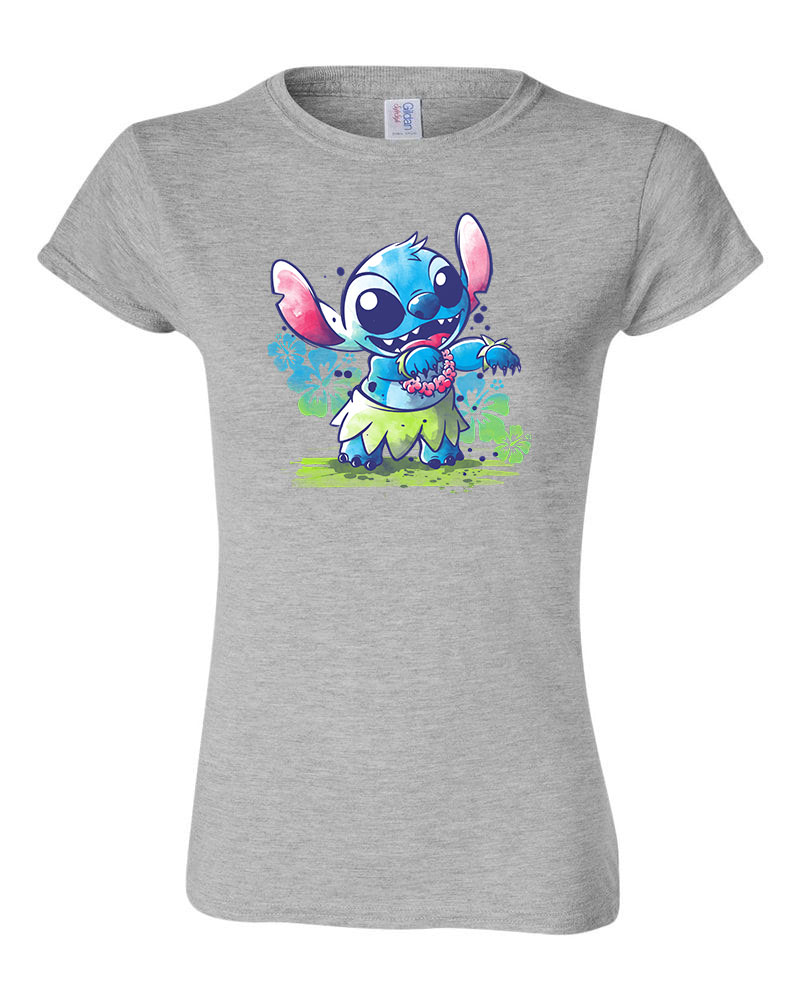 stitch Sportszürke Női Póló
