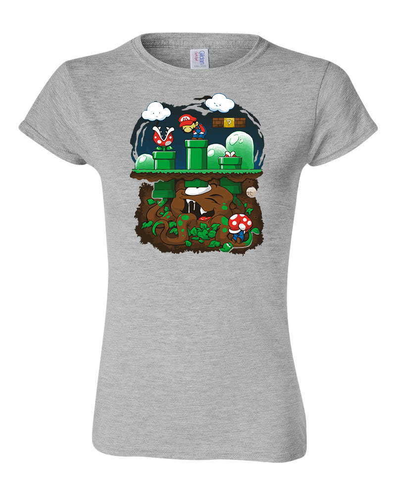 super mario Sportszürke Női Póló