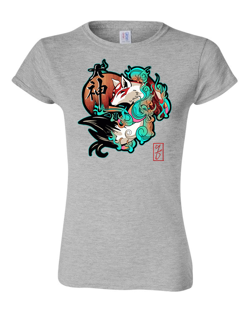 kitsune kicune Sportszürke Női Póló