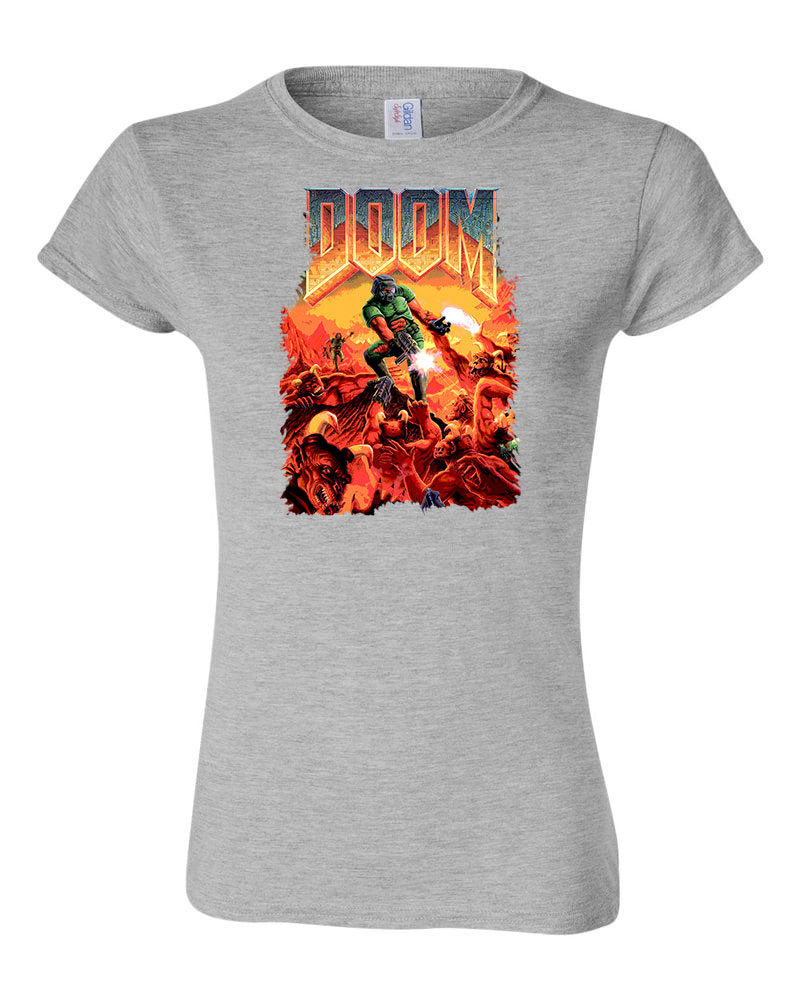 doom Sportszürke Női Póló