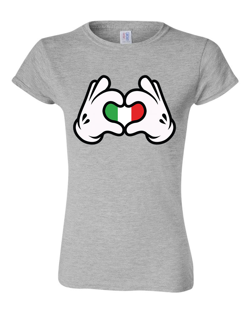 love italy olaszország Sportszürke Női Póló