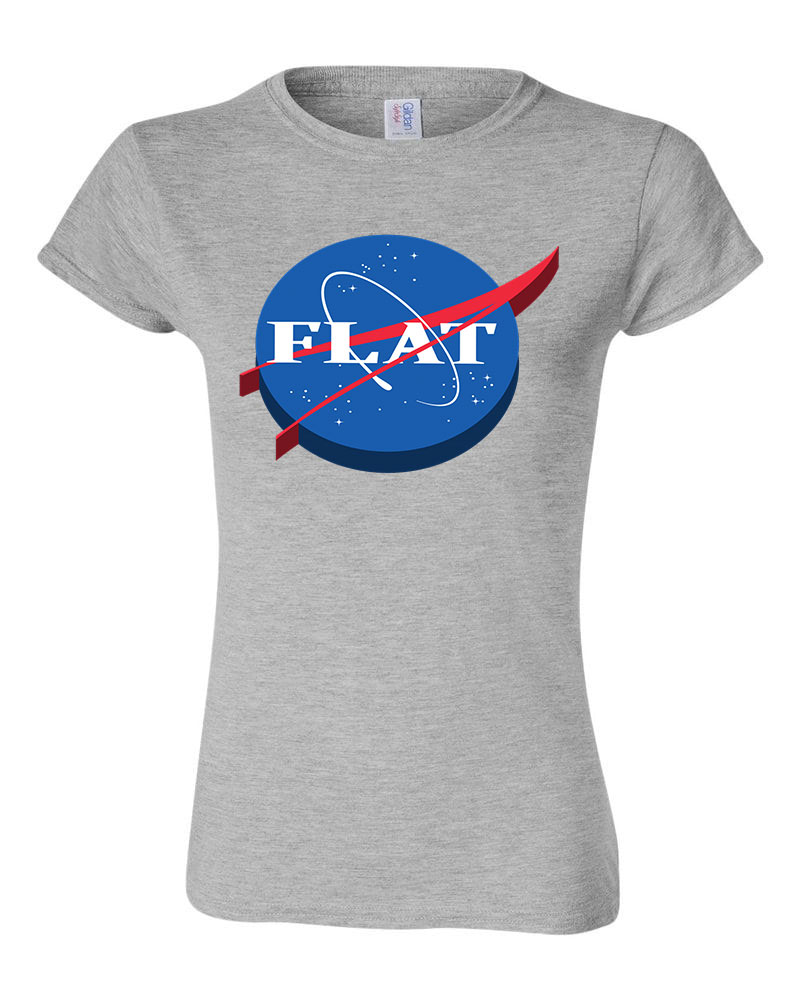 nasa logo flat humor Sportszürke Női Póló