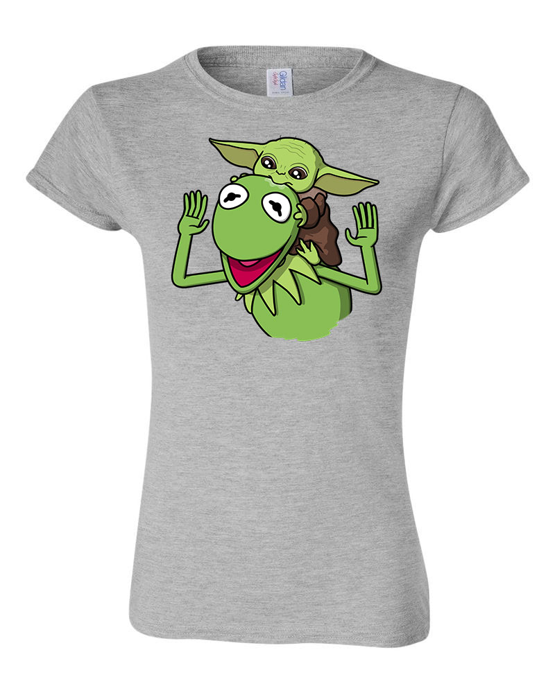 baba yoda baby yoda froggy breki béka Sportszürke Női Póló