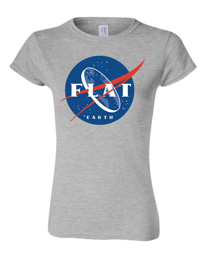 flat earth nasa Sportszürke Női Póló