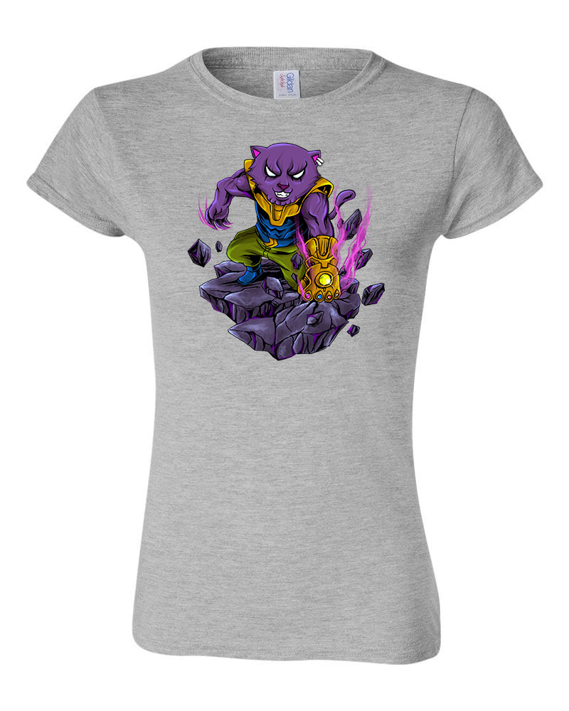 thanos macska Sportszürke Női Póló