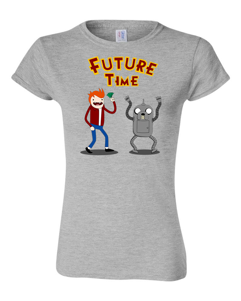 futurama adventure time Sportszürke Női Póló