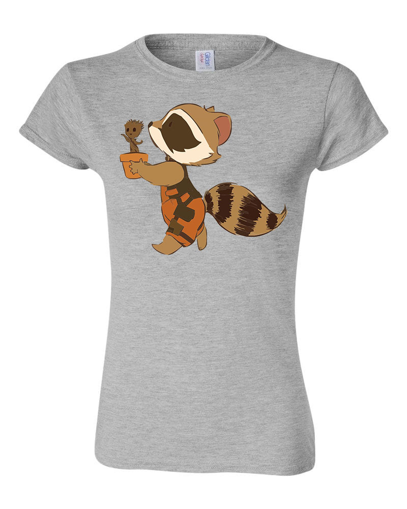 groot rocket raccoon Sportszürke Női Póló