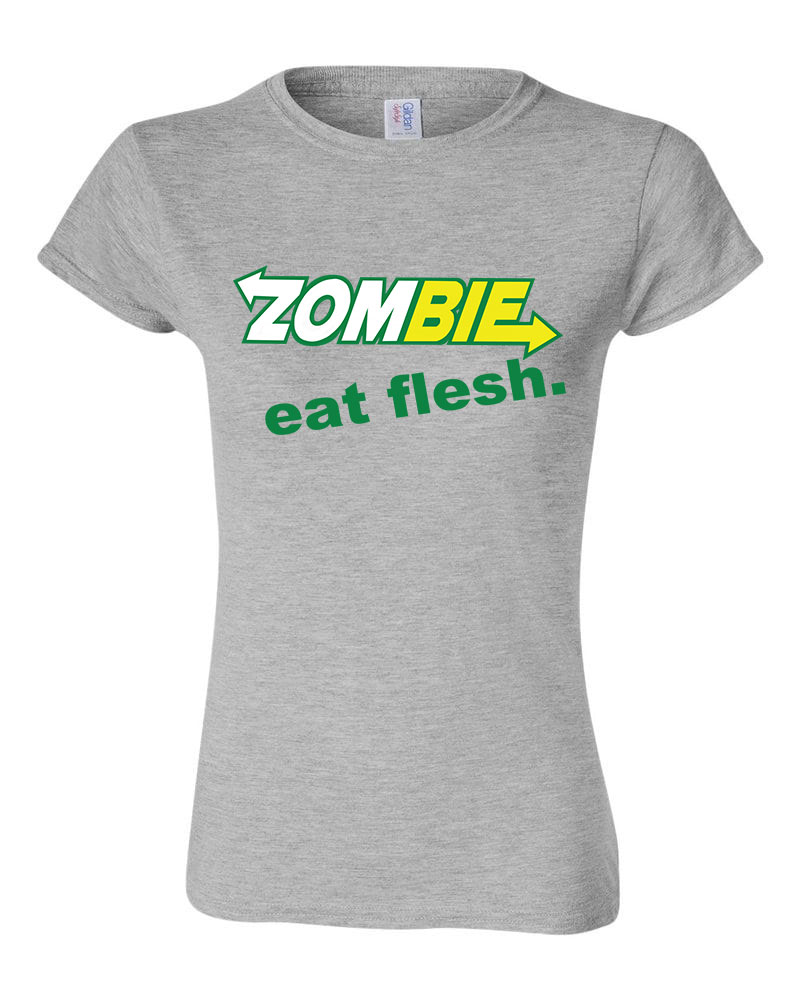 zombie zombis zombik Sportszürke Női Póló