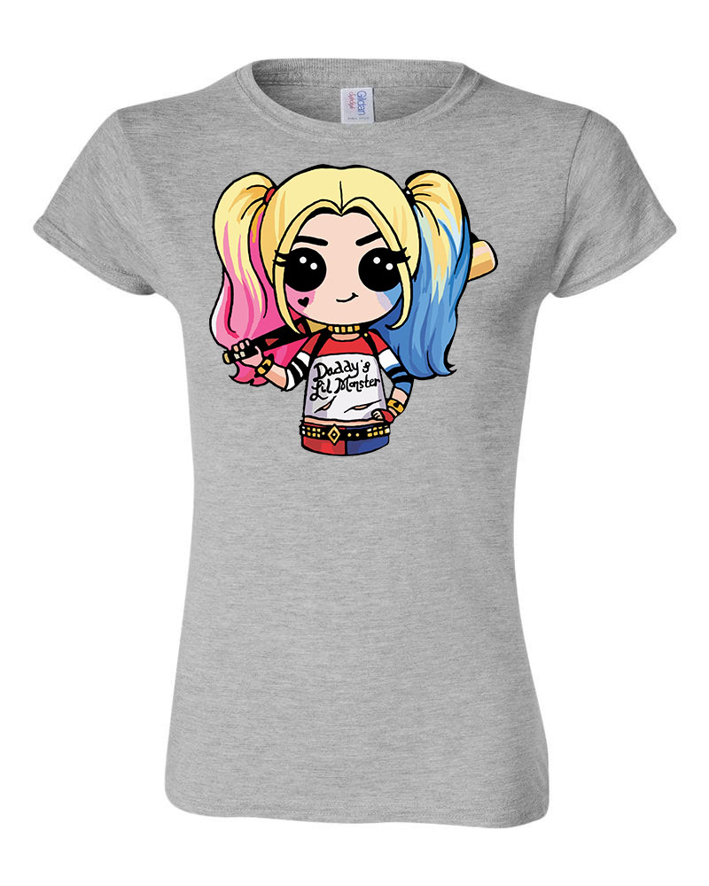 chibi harley quinn Sportszürke Női Póló