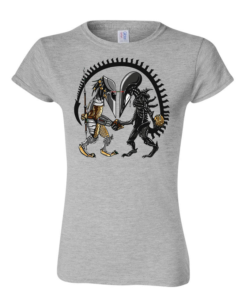 Alien vs Predator Sportszürke Női Póló