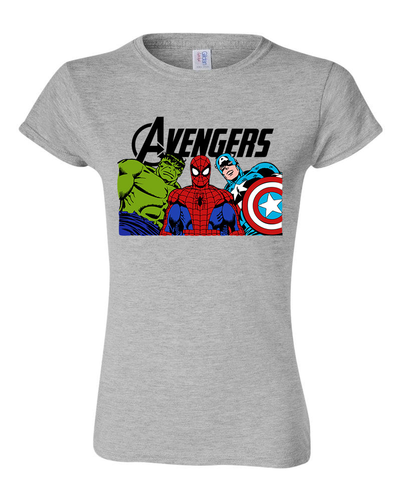 avengers bosszúállók hulk pókember amerika kapitány Sportszürke Női Póló