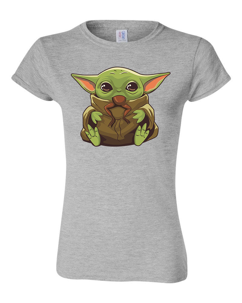 the child baba yoda baby yoda grogu mandalorian Sportszürke Női Póló