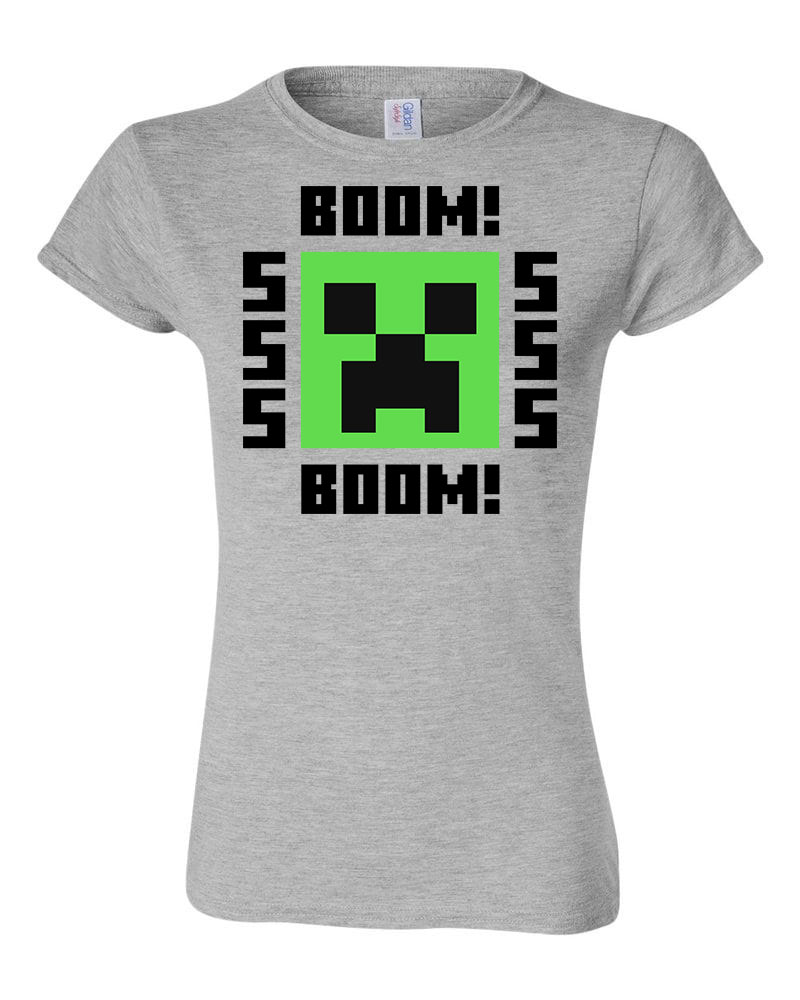 minecraft creeper Sportszürke Női Póló