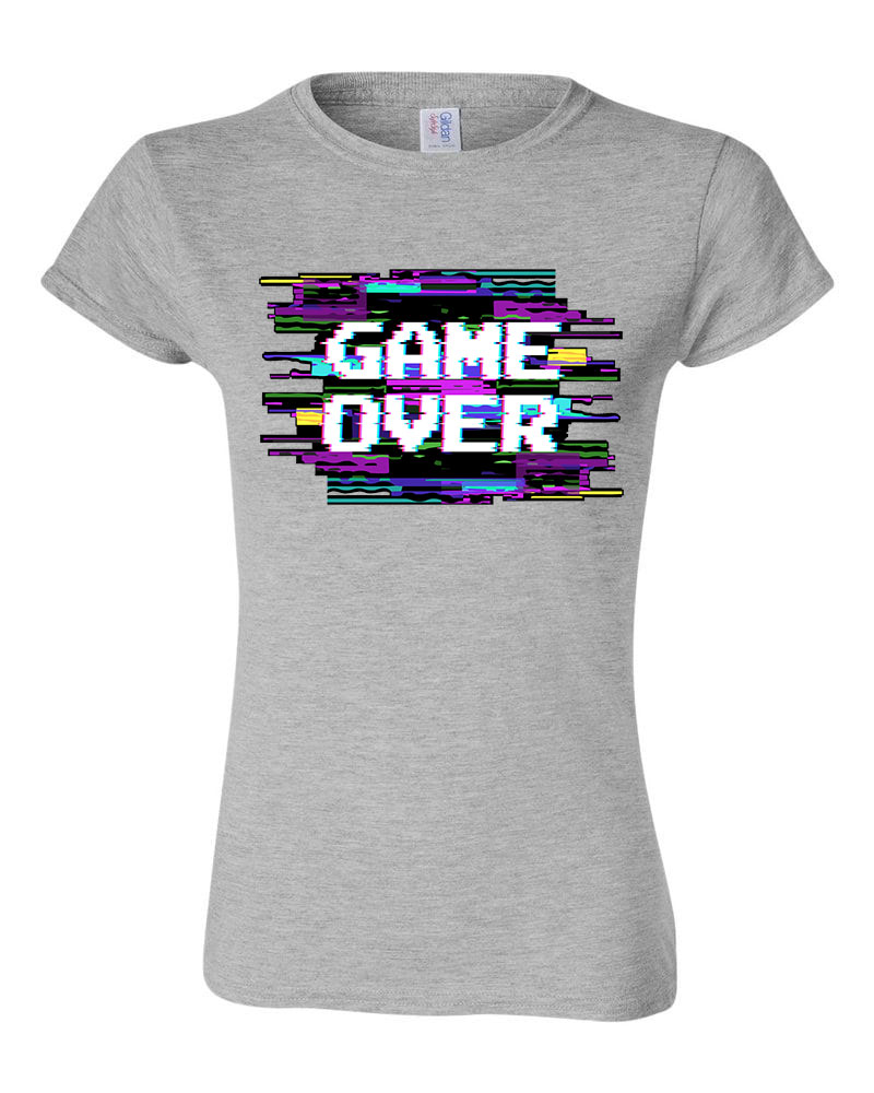 game over gamer Sportszürke Női Póló
