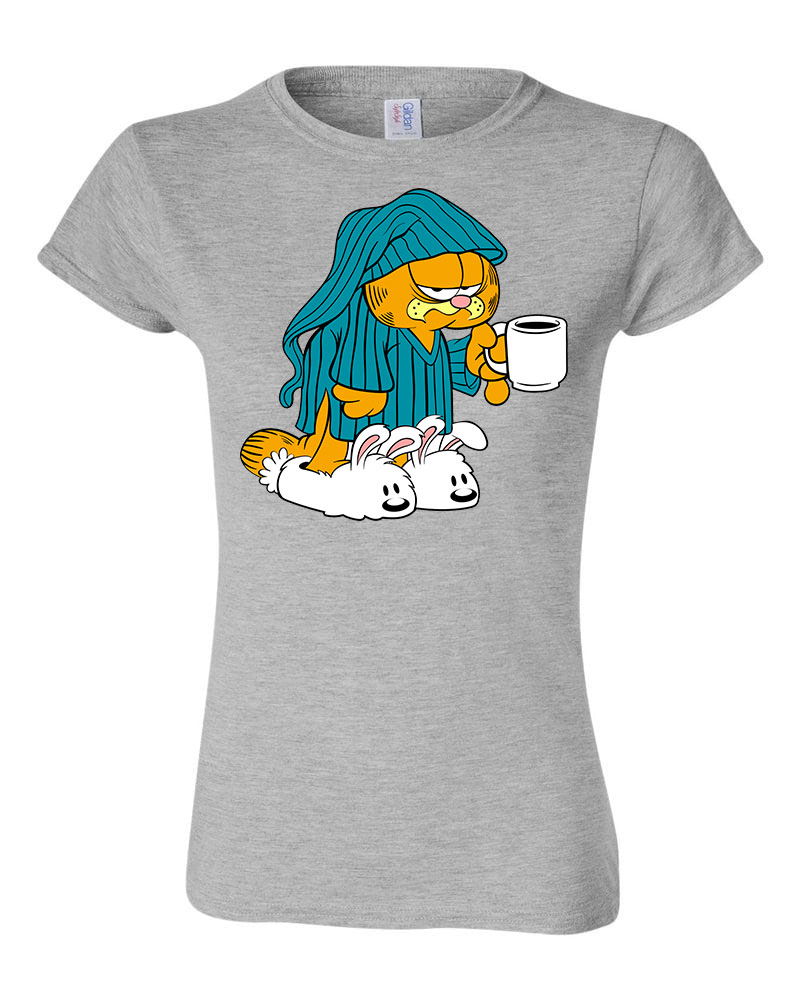 garfield kávé Sportszürke Női Póló