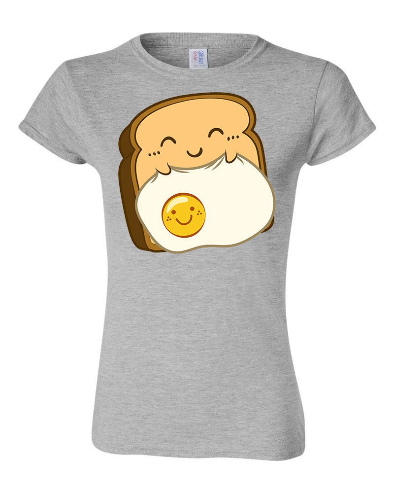 toast kenéyr tojás humor Sportszürke Női Póló