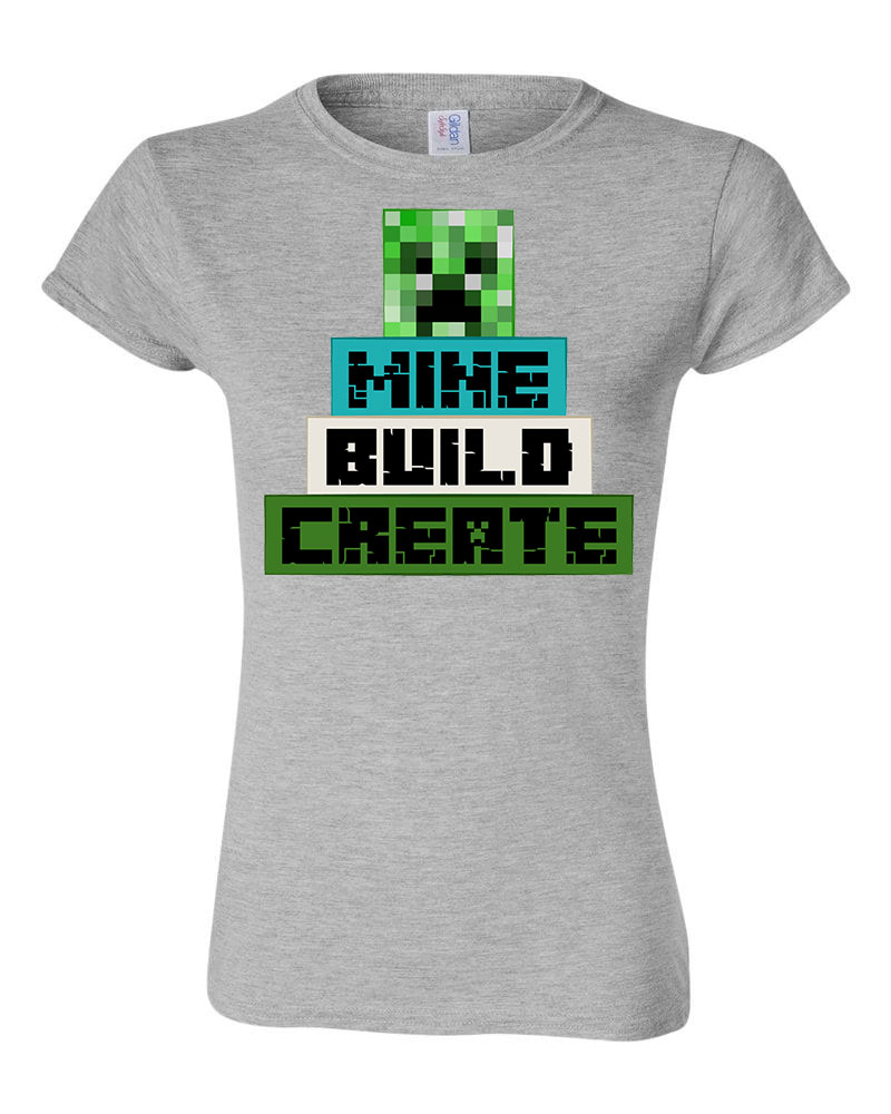 minecraft creeper Sportszürke Női Póló