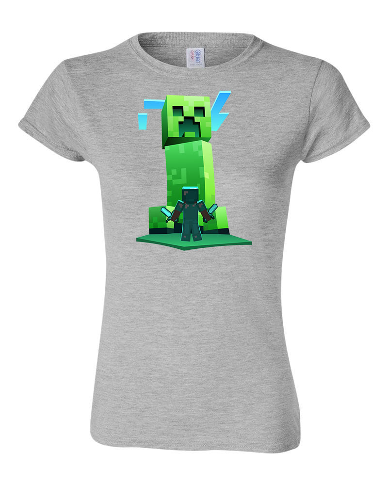creeper minecraft Sportszürke Női Póló