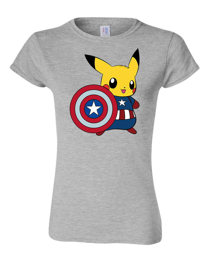 pokemon pikachu Sportszürke Női Póló
