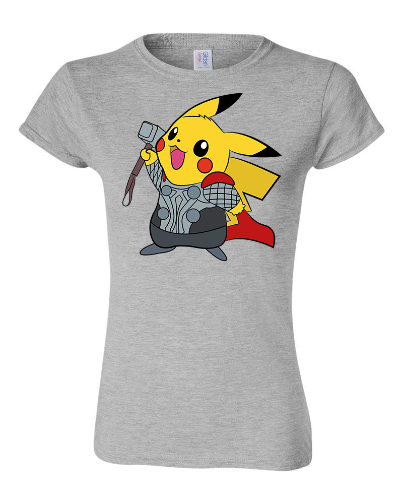 pokemon pikachu Sportszürke Női Póló