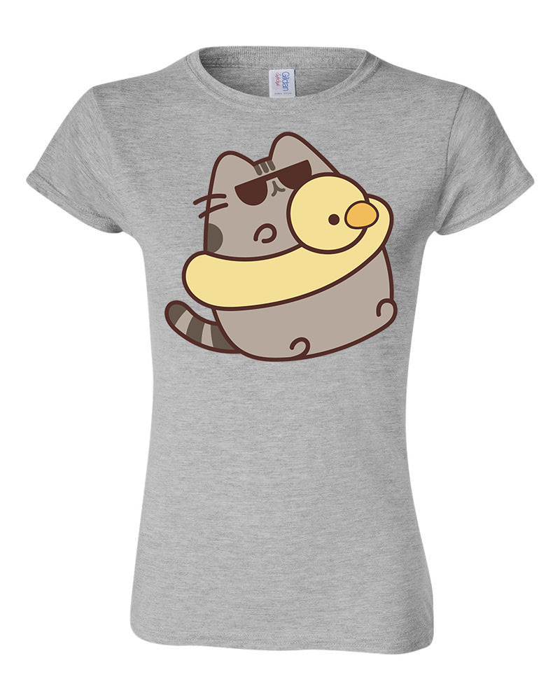 nyár nyaralás szemüveg pusheen macska macskás cica cicás Sportszürke Női Póló