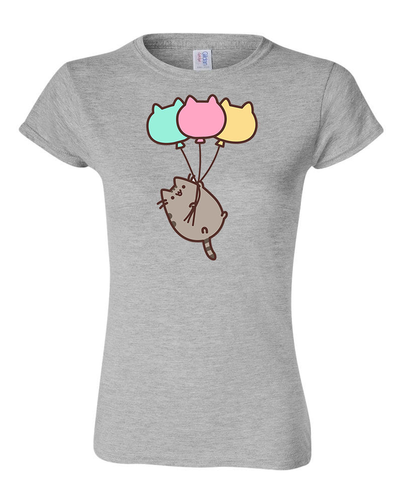pusheen lufi macska macskás cica cicás Sportszürke Női Póló