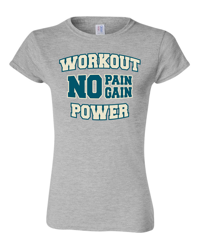 kondi no pain no gain workout Sportszürke Női Póló