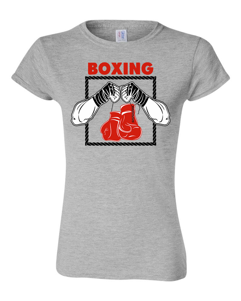 Boxing box Sportszürke Női Póló