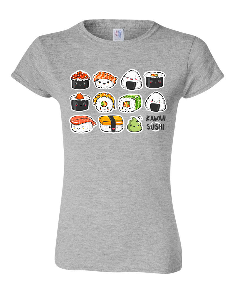 szusi sushi kawaii Sportszürke Női Póló
