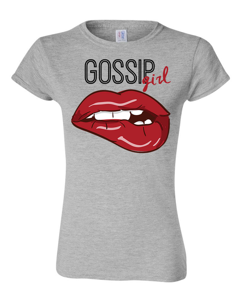 gossip girl lips ajak ajkak Sportszürke Női Póló