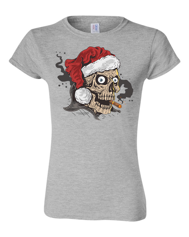 santa koponya Sportszürke Női Póló