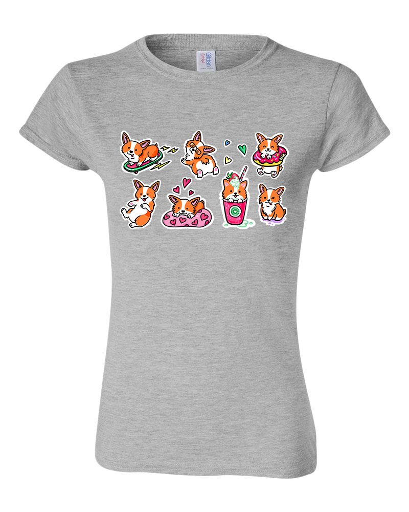 Corgi korgi corgik Sportszürke Női Póló