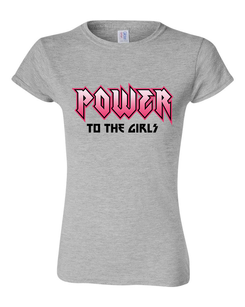 power to the girls girl power Sportszürke Női Póló