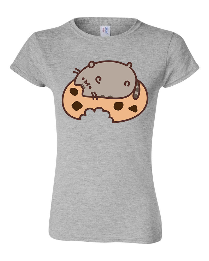 pusheen macska macskás cica cicás Sportszürke Női Póló