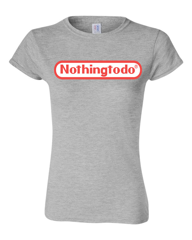 nintendo nothingtodo Sportszürke Női Póló