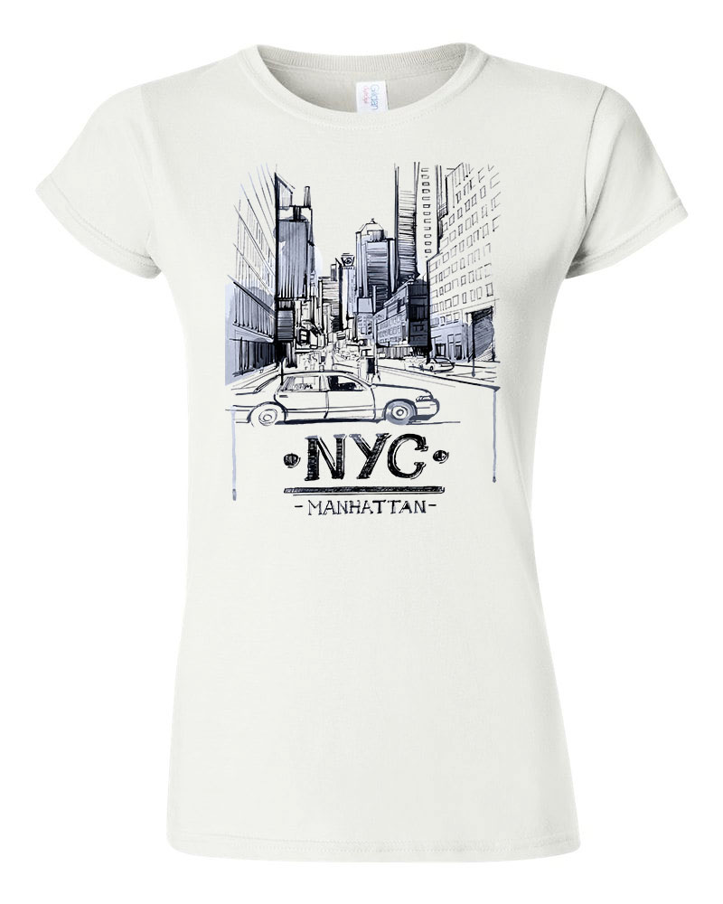 new york manhattan Fehér Női Póló