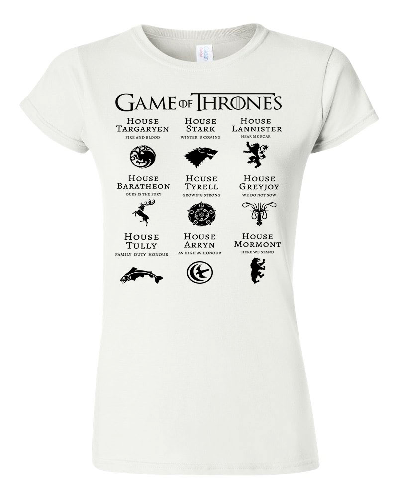 trónok harca game of thrones stark lannister Fehér Női Póló