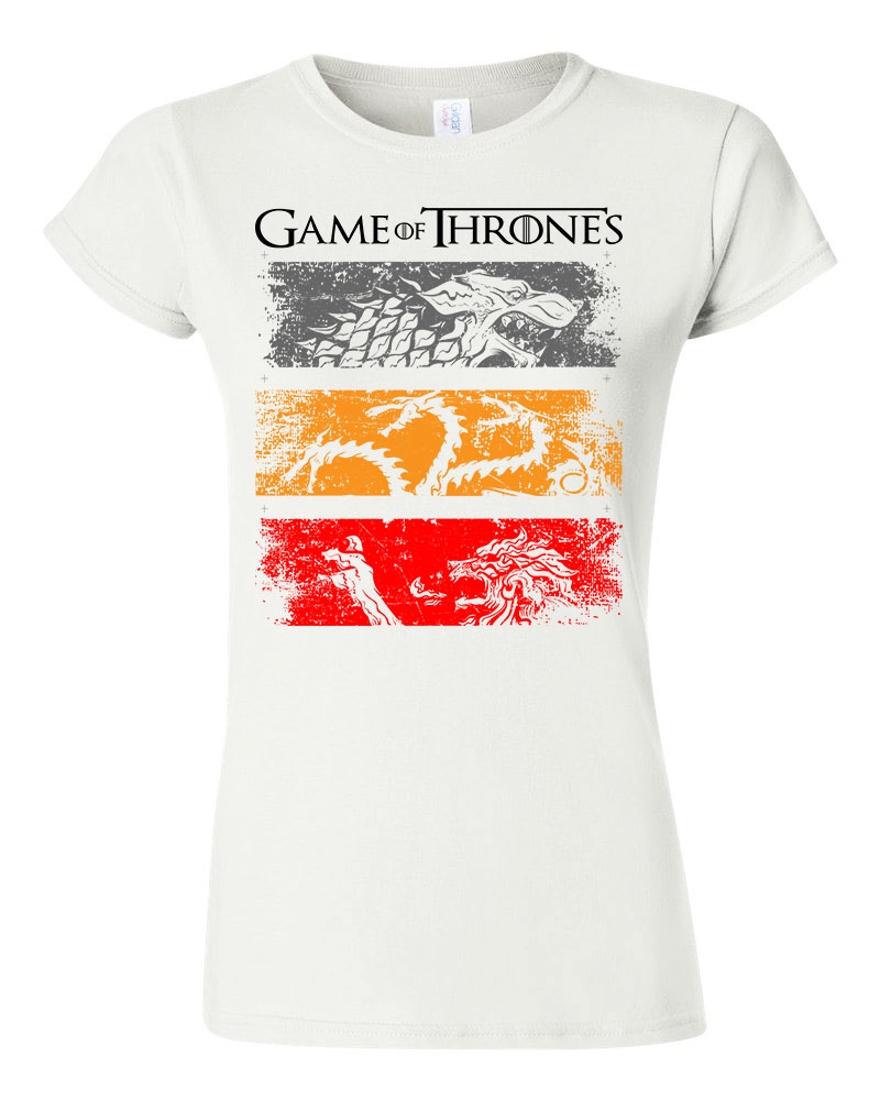 Game Of Thrones trónok harca Fehér Női Póló