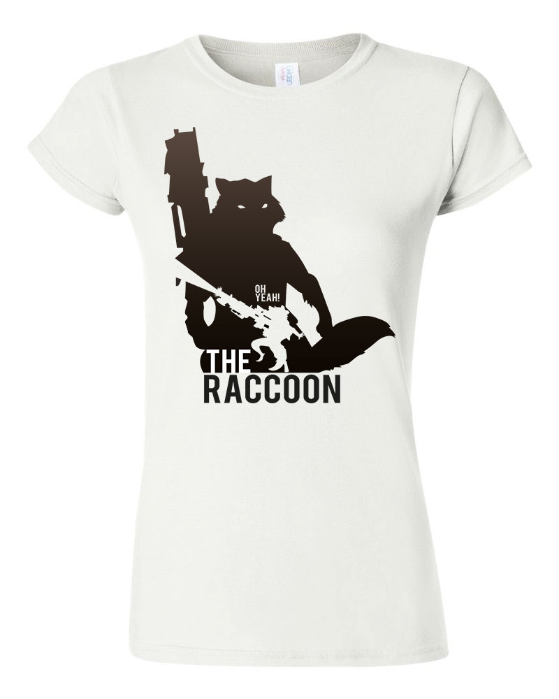 a galaxis őrzői rocket raccoon Fehér Női Póló