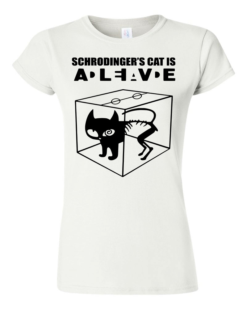 Schrödinger Macskája Fehér Női Póló