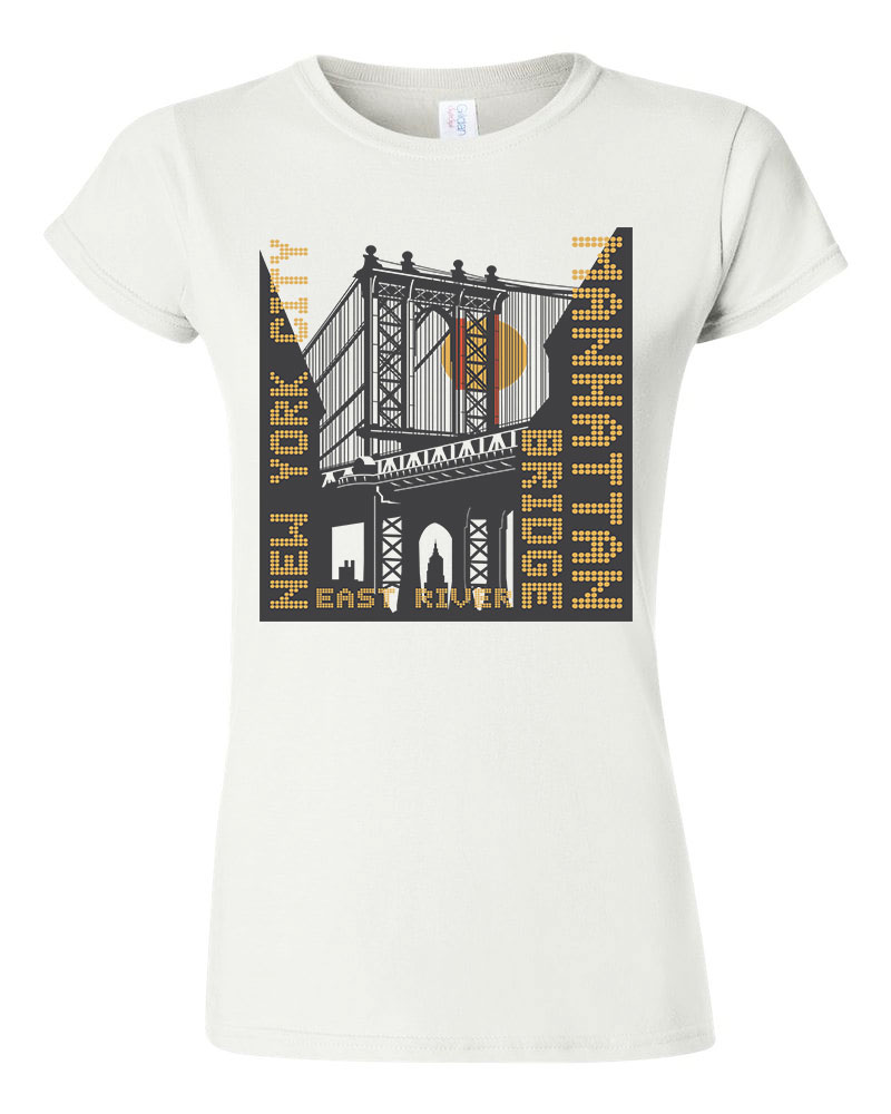 Manhattan new york Fehér Női Póló