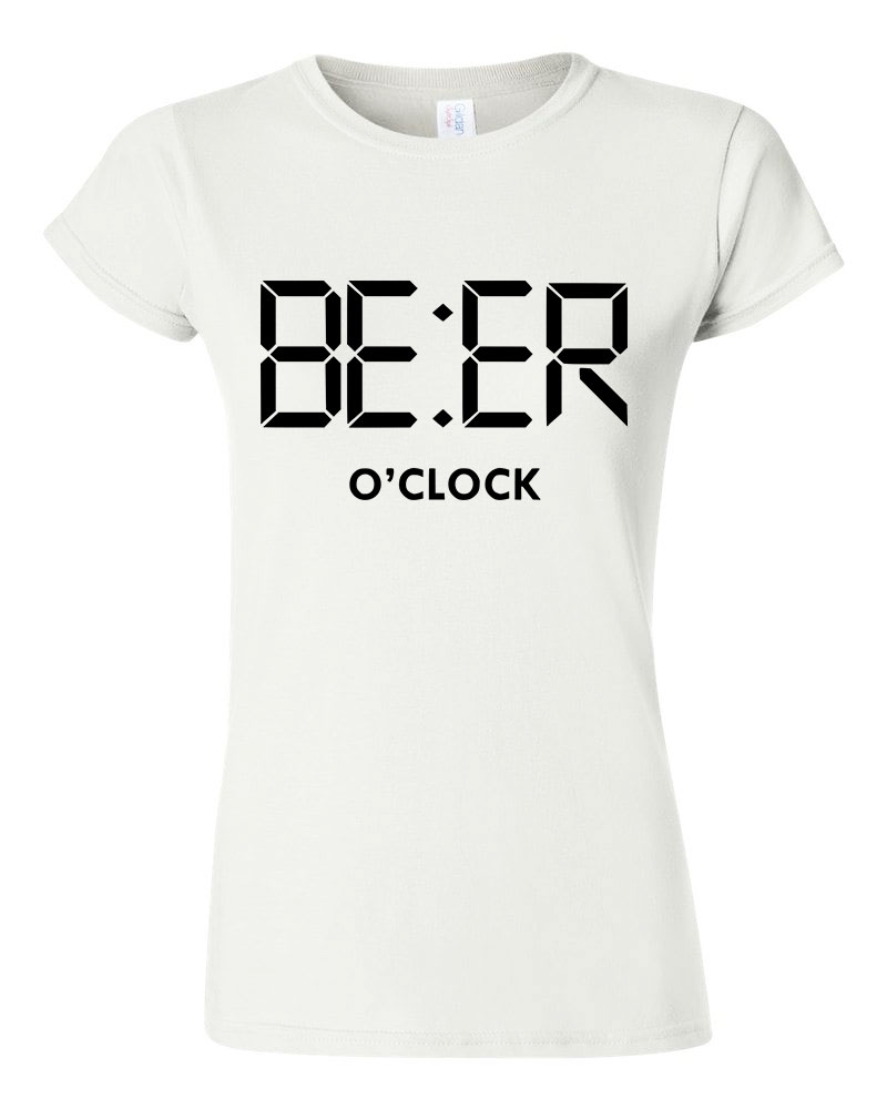 Vicces Sör Beer Oclock Fehér Női Póló