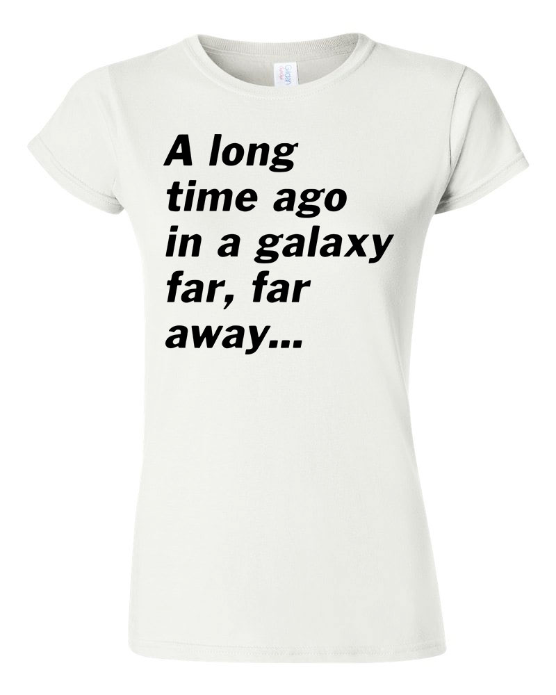 Star Wars Intro Long Time Ago In A Galaxy Fehér Női Póló